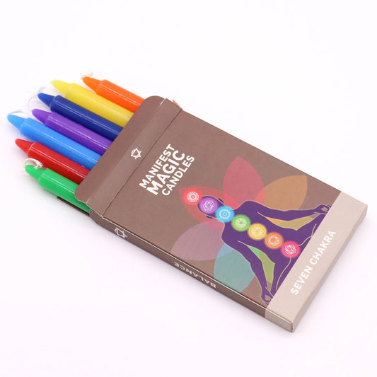 Seven Charkra Manifest Candles - Pack of 7