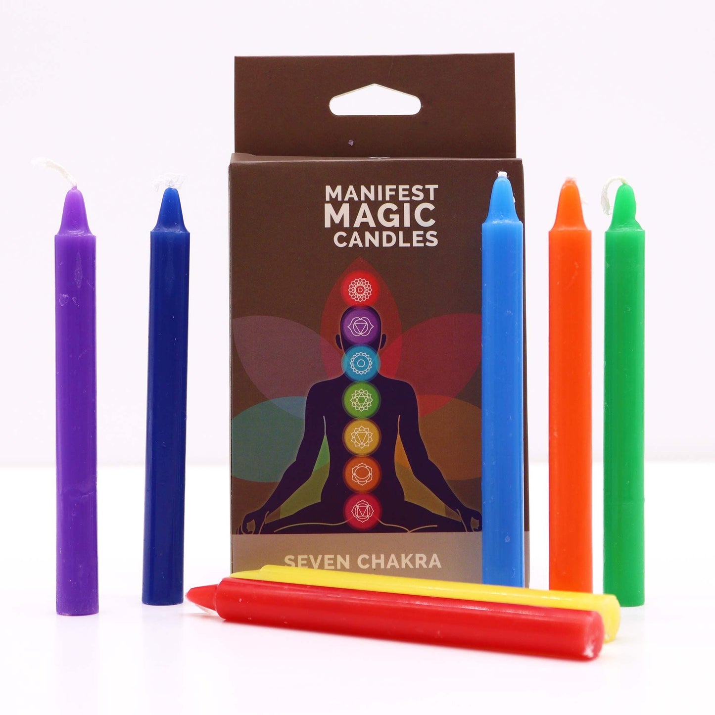 Seven Charkra Manifest Candles - Pack of 7