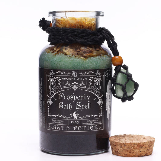 Bath Spell Potion with Aventurine Amulet – Prosperity - Luna Temple