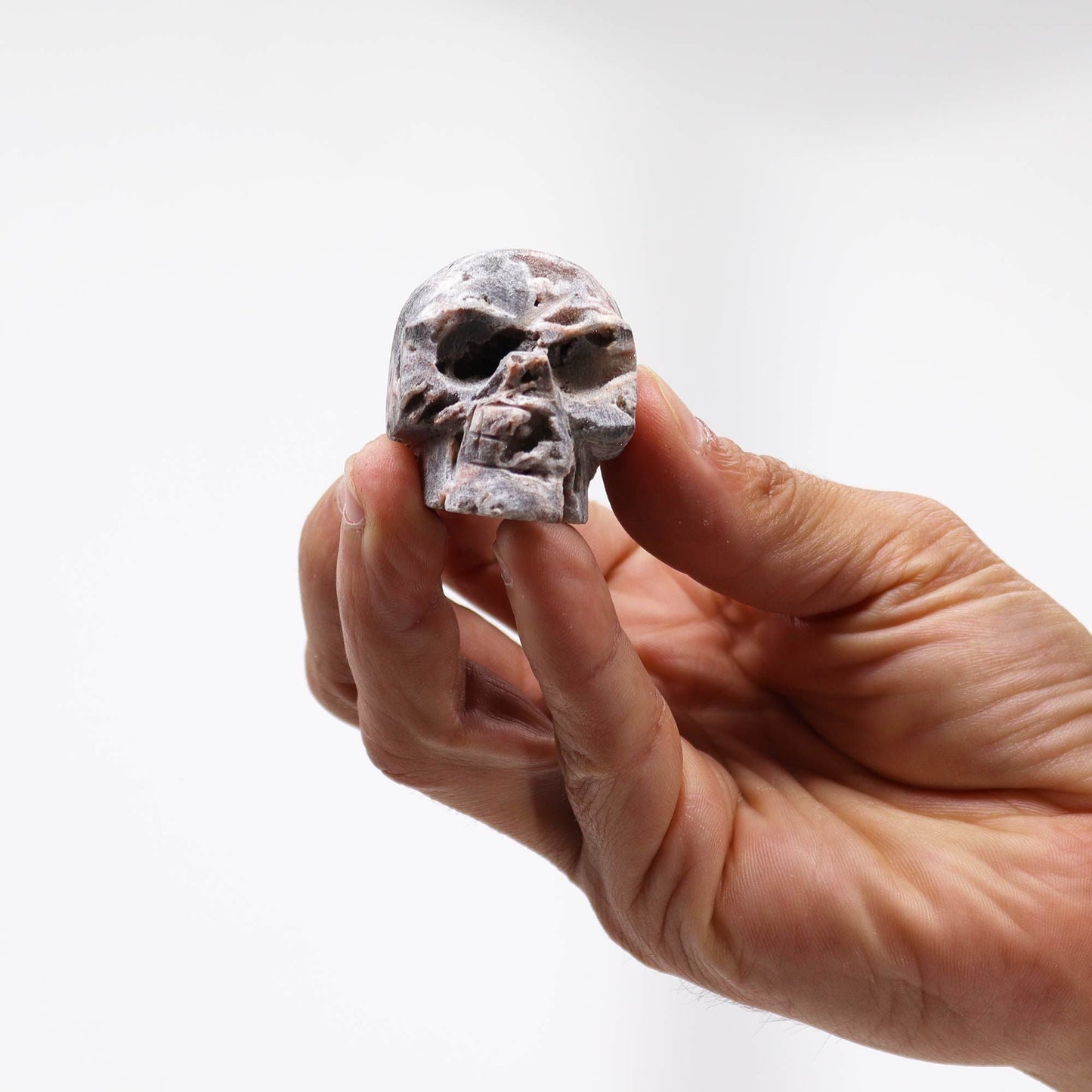 Calcite Geode Skull – Natural Crystal Carving - Luna Temple