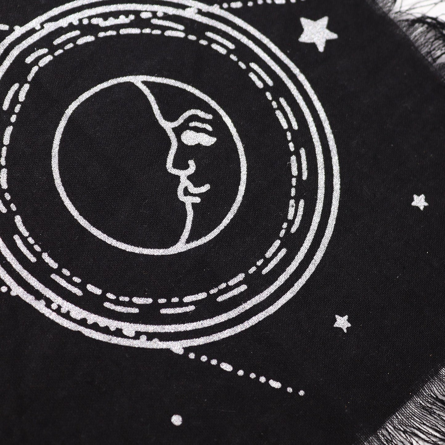Esoteric Fringed Altar Cloth - Moon & Sun Chart - Luna Temple