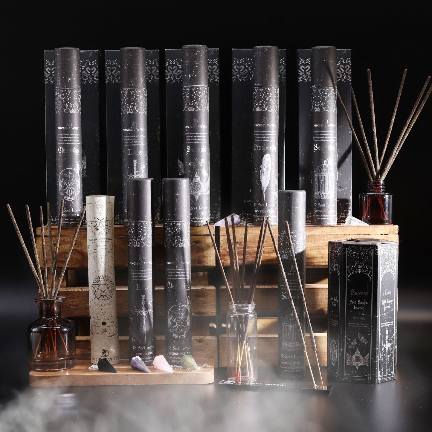 Pyramid Display Incense Set – Five Spell Scents - Luna Temple
