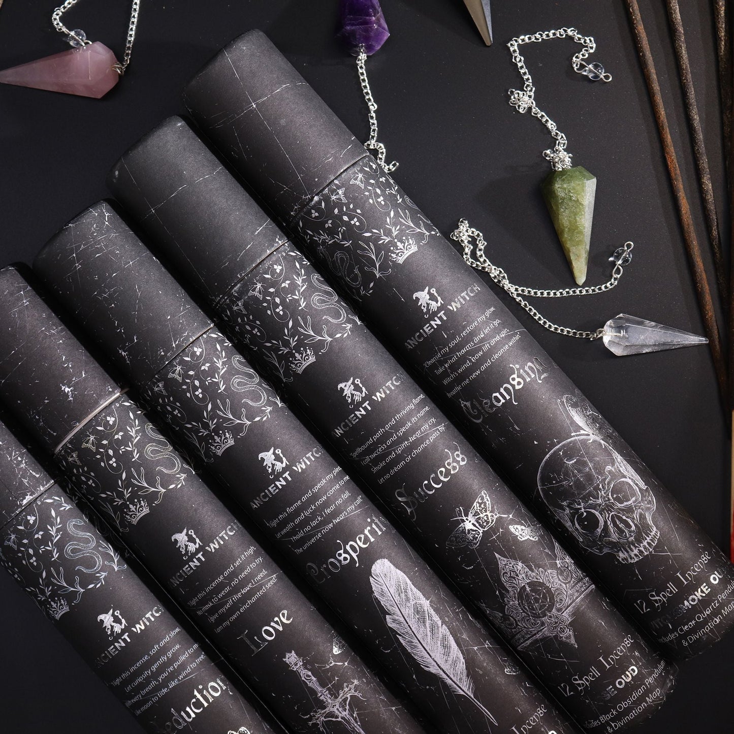 Spell Incense – Prosperity with Aventurine Pendulum - Luna Temple