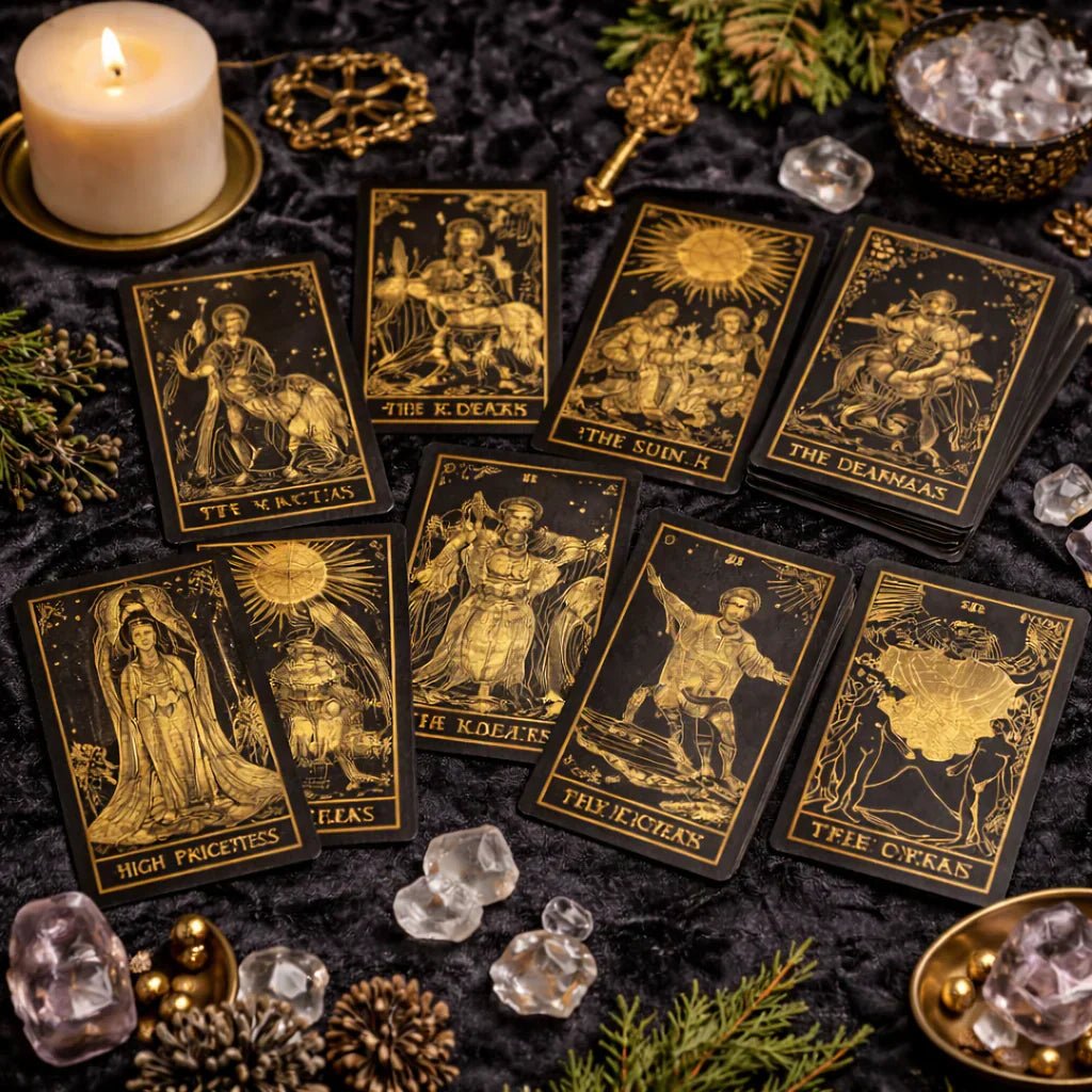 Gold Foil Tarot Cards: Meaning, Benefits & How to Choose the Right Golden Tarot Deck - Luna Temple