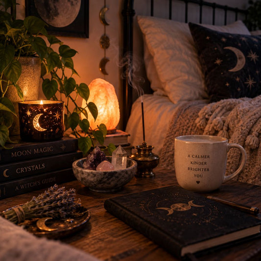 Small Witch Altar Ideas for Bedrooms, Shelves & Tiny Spaces - Luna Temple