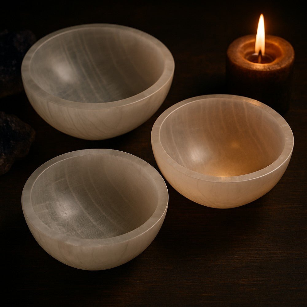 Selenite Bowls - Luna Temple