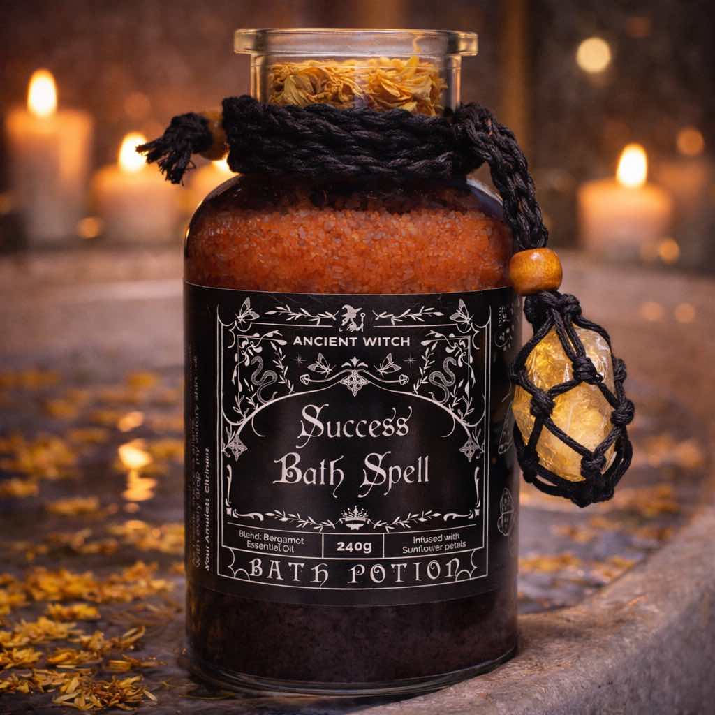 Bath Spell Potion with Citrine Amulet – Success