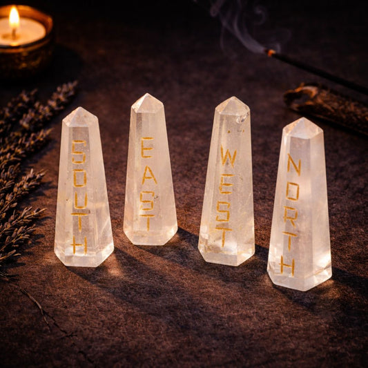 Points of the Compass Quartz Stone Set