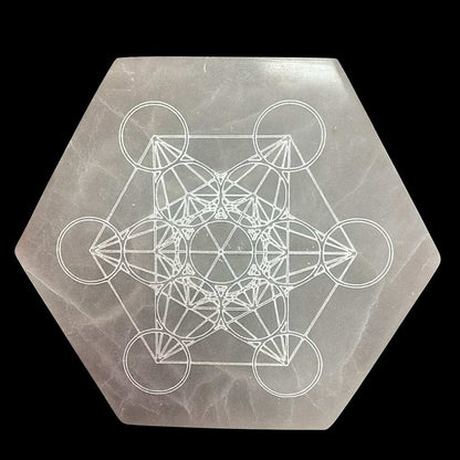 Selenite Hexagonal Charging Plate