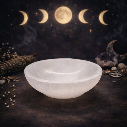 Selenite Round Bowl - 15cm