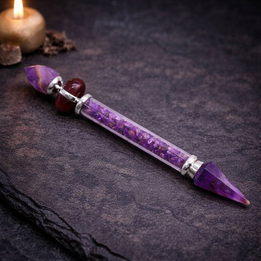 Shiva Lingam Magic Wand - Amethyst - Success
