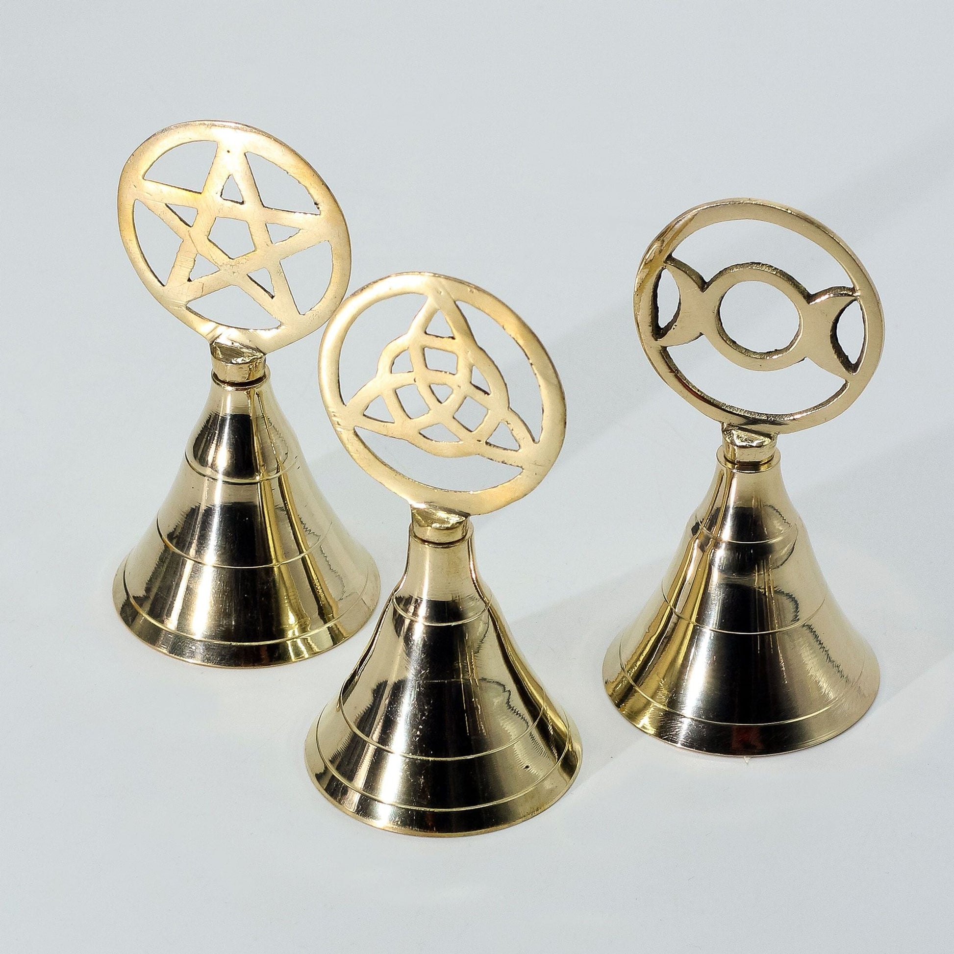 Altar Brass Bell - Three Moon - Luna Temple