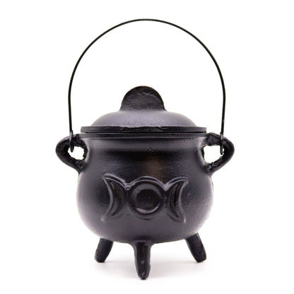 Cast Iron Cauldron with Triple Moon
