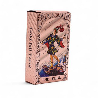 Rose Gold Foil Tarot Card Set - Moon Phase - with booklet