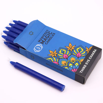 Magic Candles - Manifestation - Indigo - Third Eye Chakra - Pack of 12