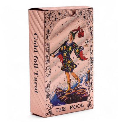 Rose Gold Foil Tarot Card Set - Moon Phase - with booklet