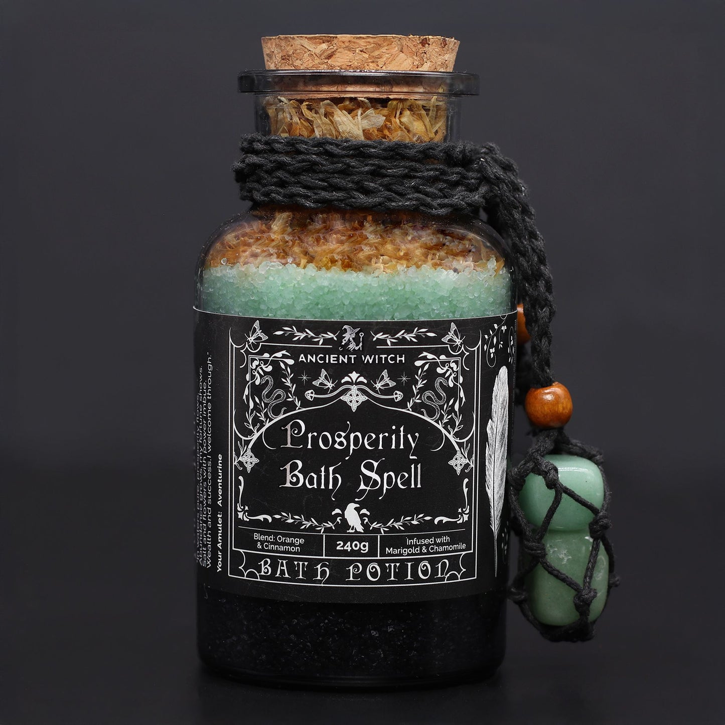 Bath Spell Potion with Aventurine Amulet – Prosperity