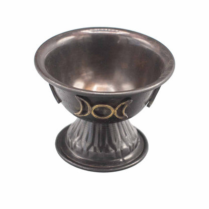 Antique Copper Ritual Chalice with Triple Moon