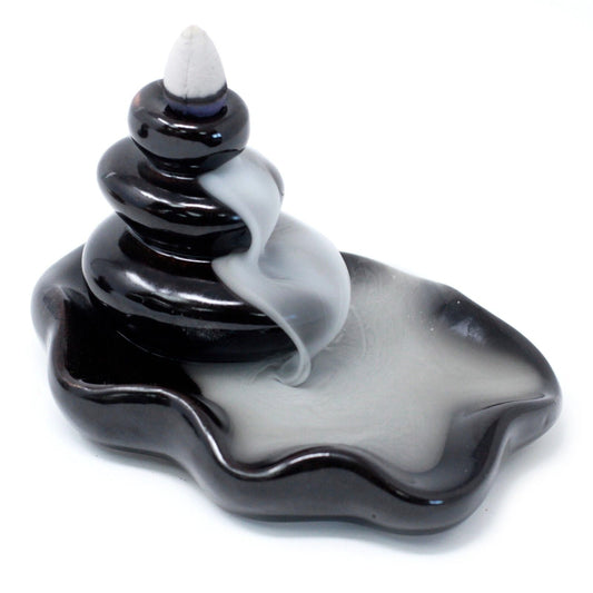 Backflow Incense Burner – Pebbles into Pool - Luna Temple