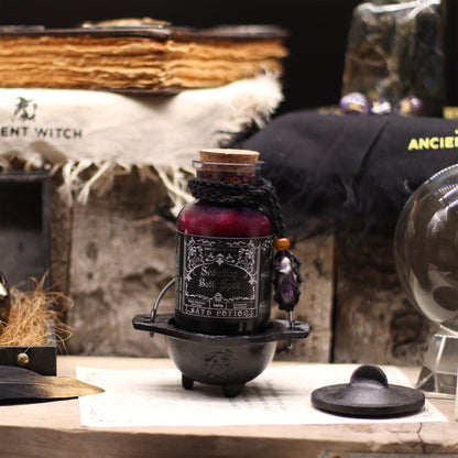 Bath Spell Potion with Amethyst Amulet – Seduction - Luna Temple