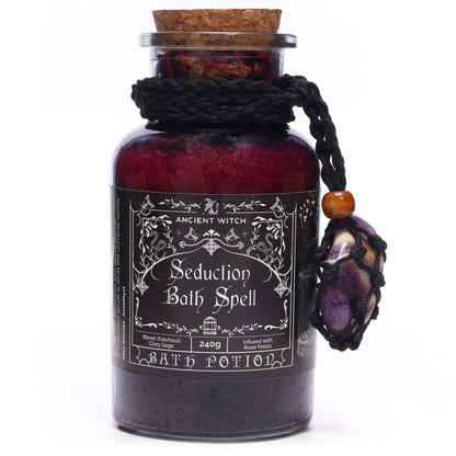 Bath Spell Potion with Amethyst Amulet – Seduction - Luna Temple