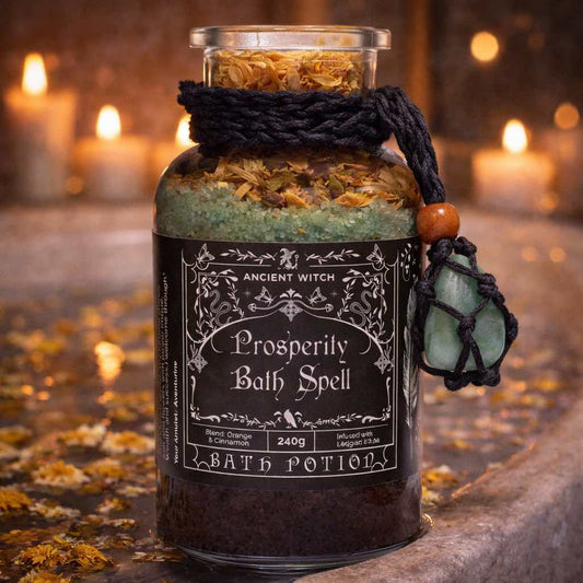 Bath Spell Potion with Aventurine Amulet – Prosperity - Luna Temple