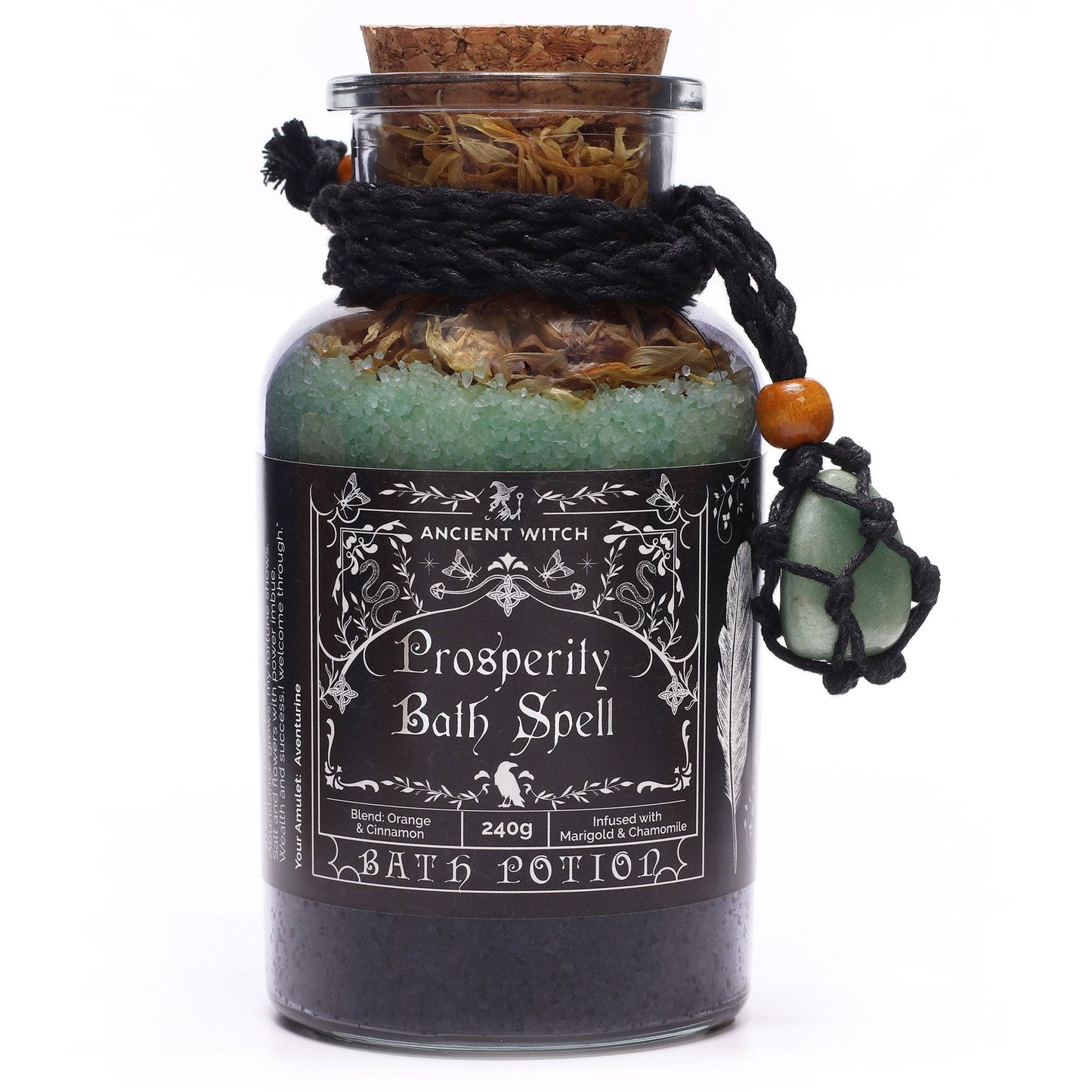 Bath Spell Potion with Aventurine Amulet – Prosperity - Luna Temple