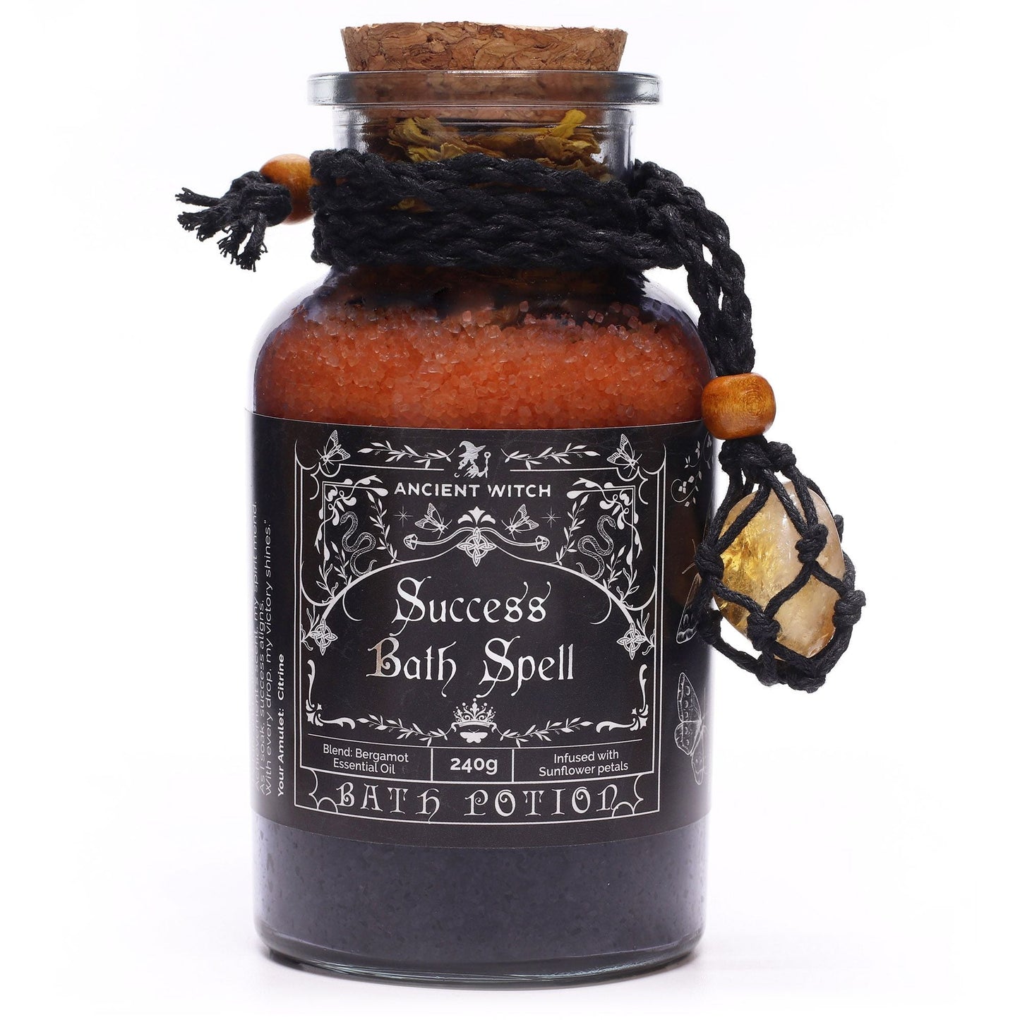 Bath Spell Potion with Citrine Amulet – Success - Luna Temple