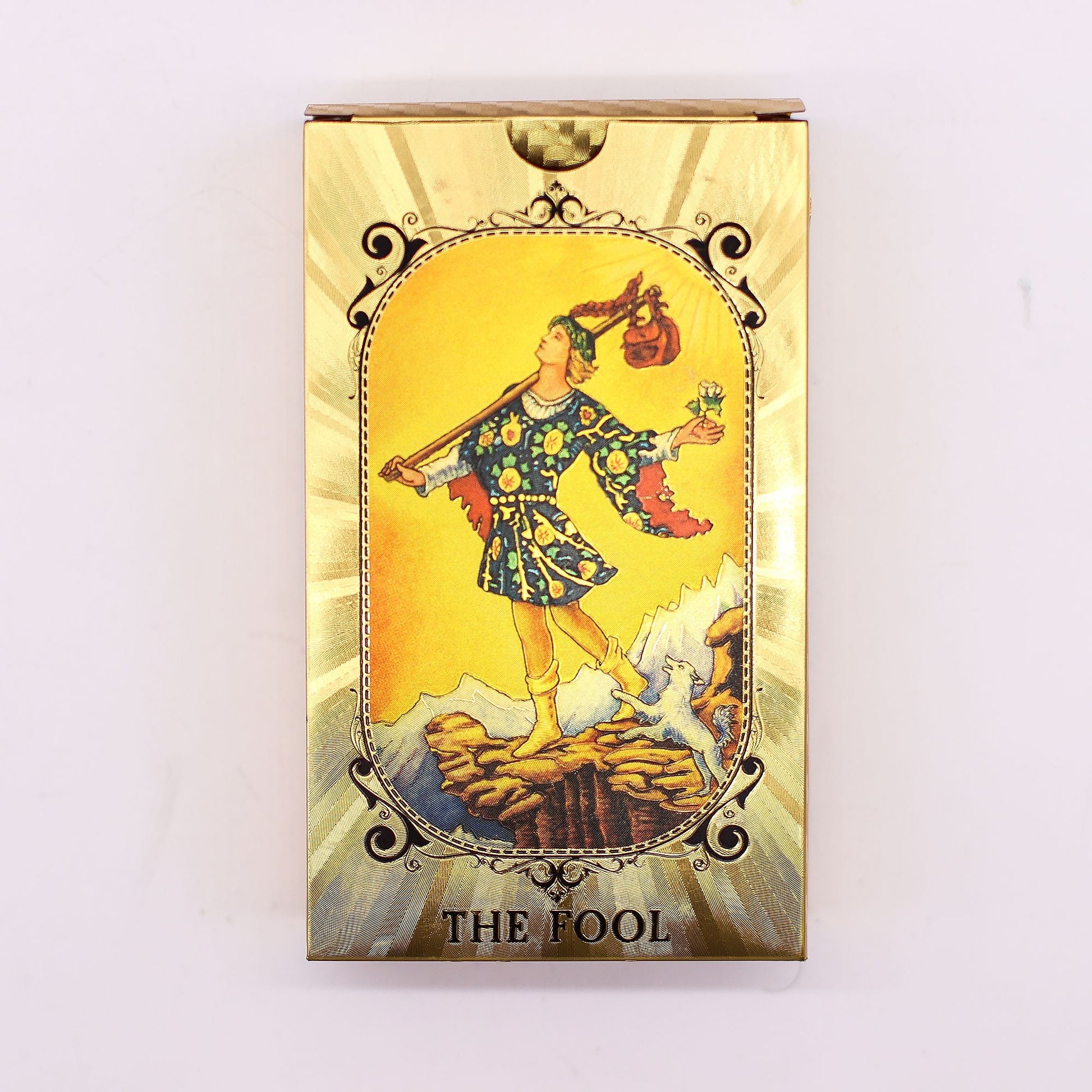 Blue & Gold Foil Tarot Card Set - All Seeing Eye - with booklet - Luna Temple