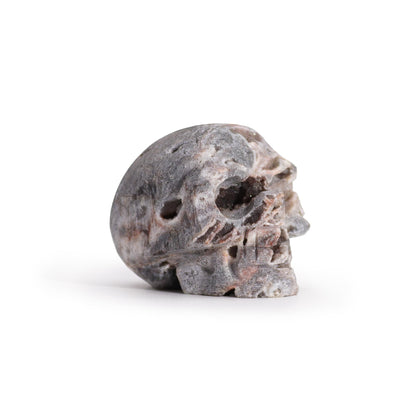 Calcite Geode Skull – Natural Crystal Carving - Luna Temple