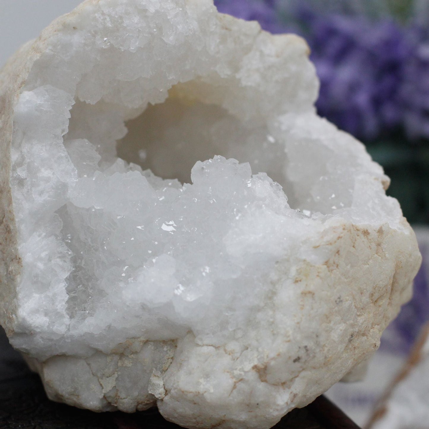 Calcite Geodes 10–12cm – Natural Crystal Pair - Luna Temple