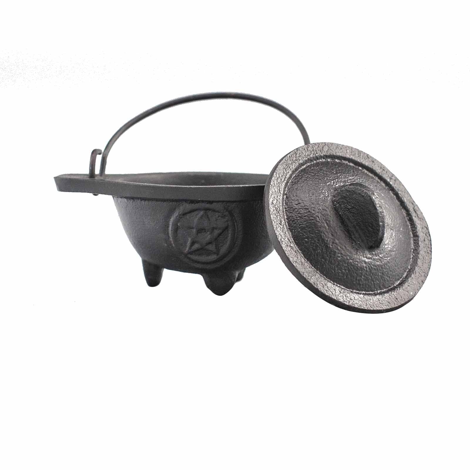 Cast Iron Cauldron with Pentagon - Luna Temple