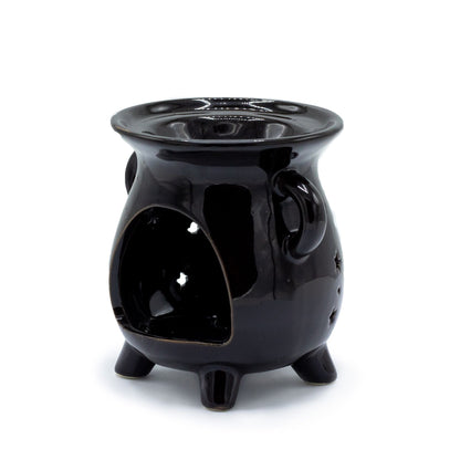 Cauldron Oil Burner – Moon Phase – Black - Luna Temple