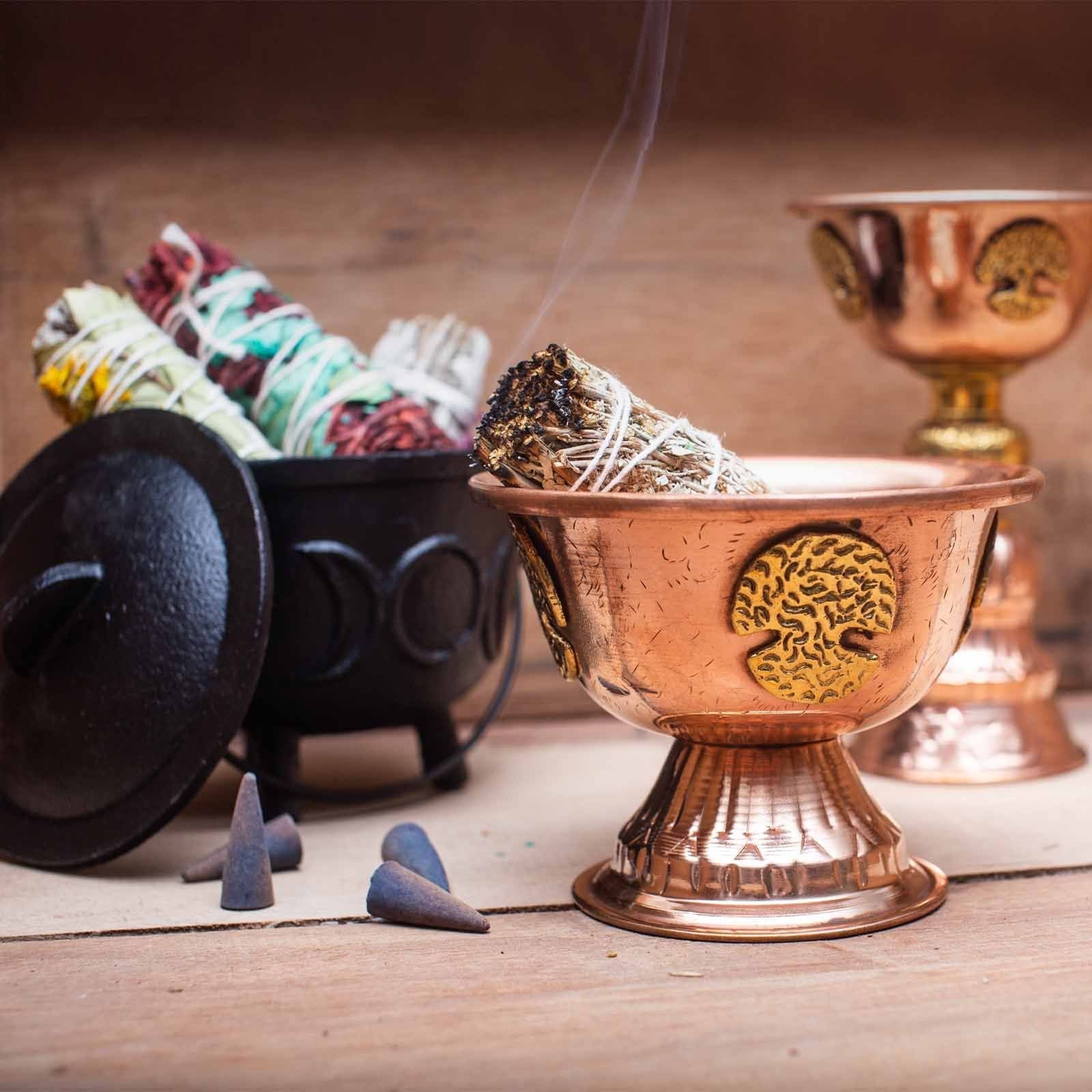 Copper Ritual Goblet with Tree of Life - Luna Temple