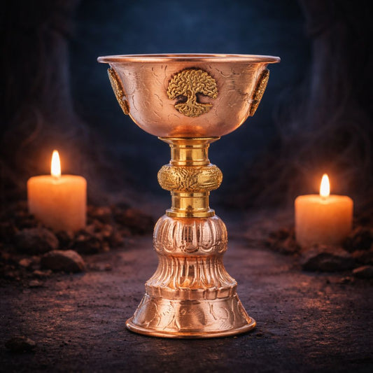 Copper Ritual Goblet with Tree of Life - Luna Temple