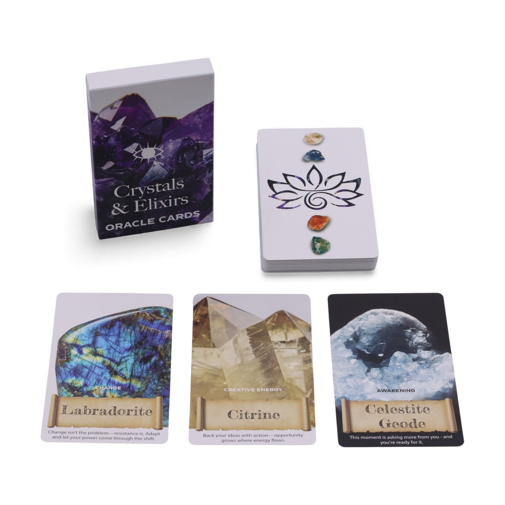 Crystals & Elixirs Oracle Cards – Healing Energy Deck - Luna Temple