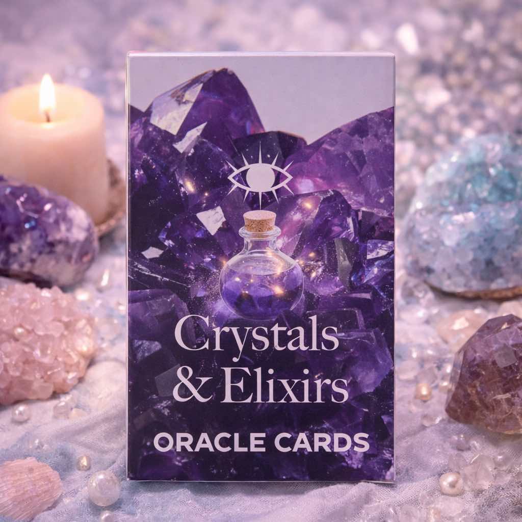 Crystals & Elixirs Oracle Cards – Healing Energy Deck - Luna Temple