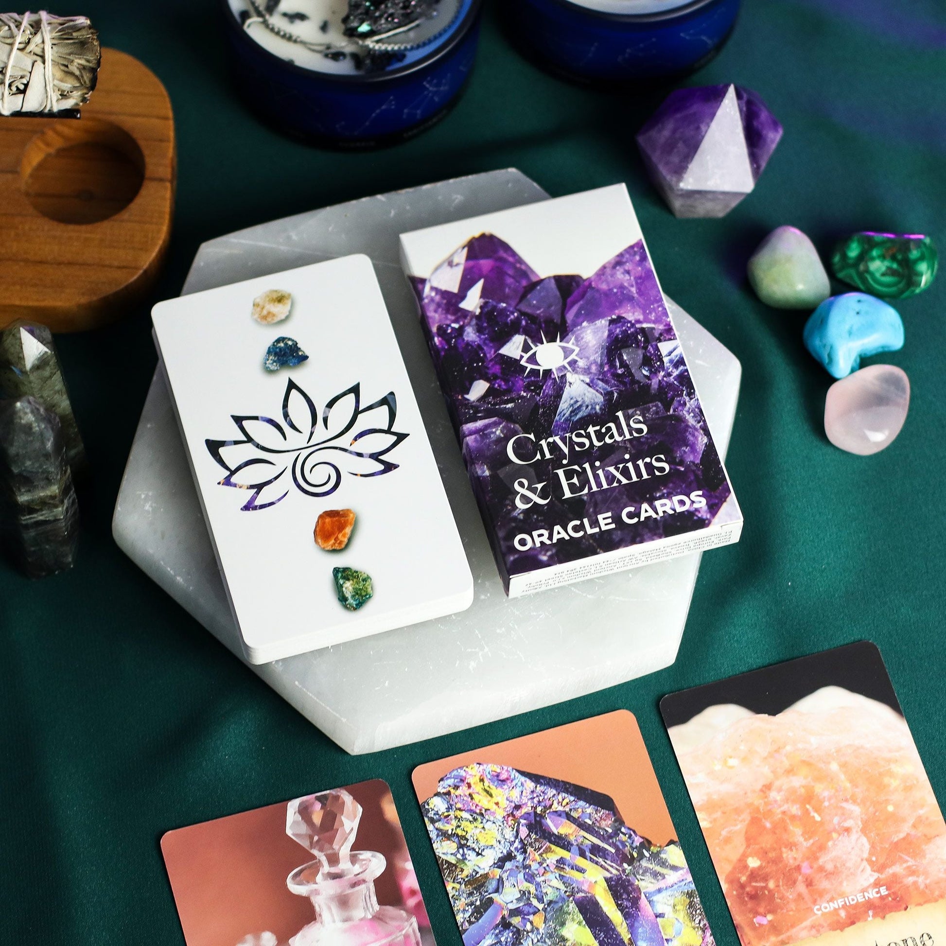 Crystals & Elixirs Oracle Cards – Healing Energy Deck - Luna Temple