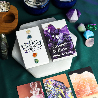 Crystals & Elixirs Oracle Cards – Healing Energy Deck - Luna Temple