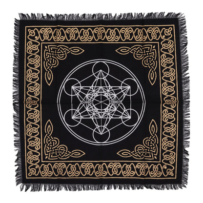 Esoteric Fringed Altar Cloth - Chakra Chart - Luna Temple