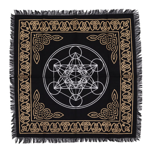 Esoteric Fringed Altar Cloth - Chakra Chart - Luna Temple
