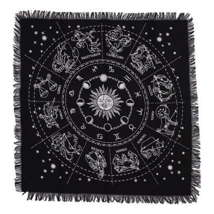 Esoteric Fringed Altar Cloth - Horoscope - Luna Temple