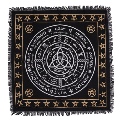 Esoteric Fringed Altar Cloth – Life, Death & Rebirth - Luna Temple