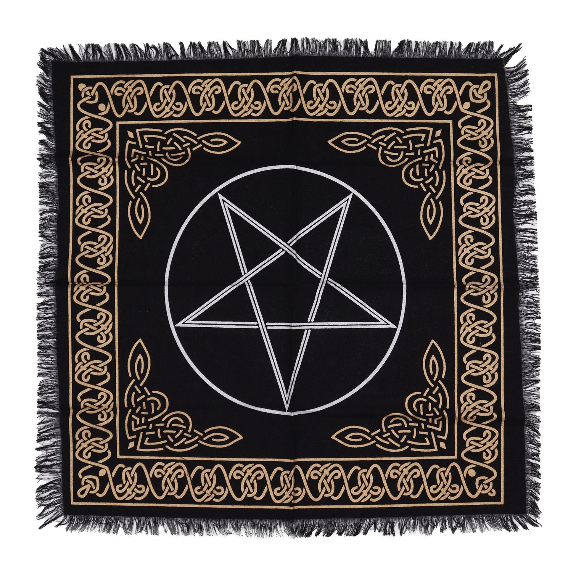 Esoteric Fringed Altar Cloth - Pentagon - Luna Temple