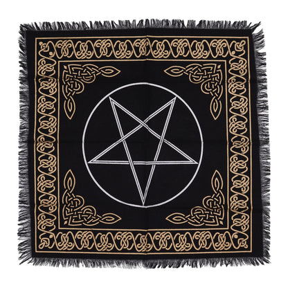 Esoteric Fringed Altar Cloth - Pentagon - Luna Temple