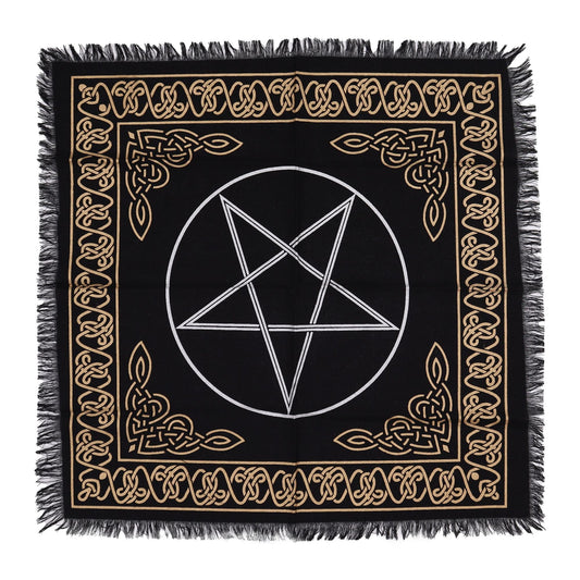 Esoteric Fringed Altar Cloth - Pentagon - Luna Temple