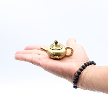 Feng Shui Fortune - Lucky Teapot with Dice Spin - Luna Temple