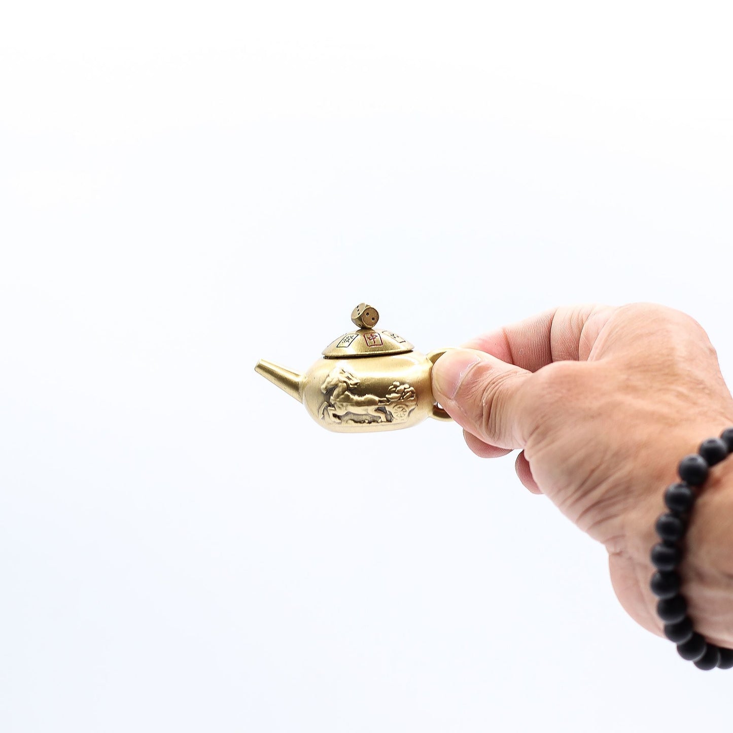 Feng Shui Fortune - Lucky Teapot with Dice Spin - Luna Temple