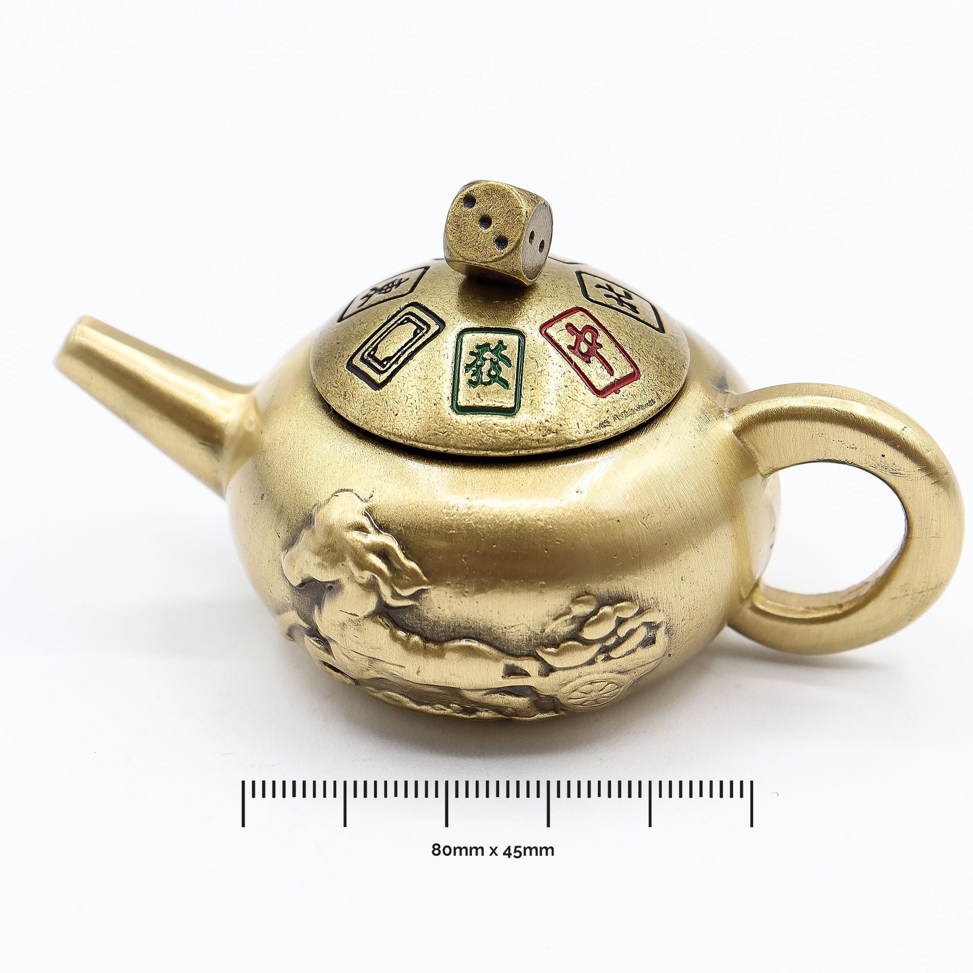Feng Shui Fortune - Lucky Teapot with Dice Spin - Luna Temple