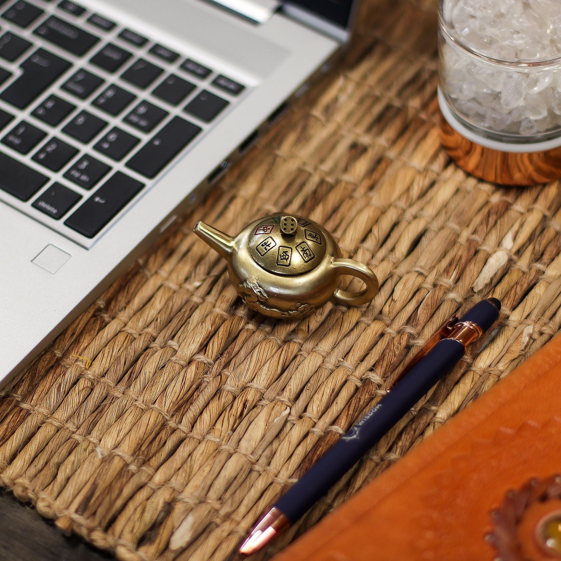 Feng Shui Fortune - Lucky Teapot with Dice Spin - Luna Temple